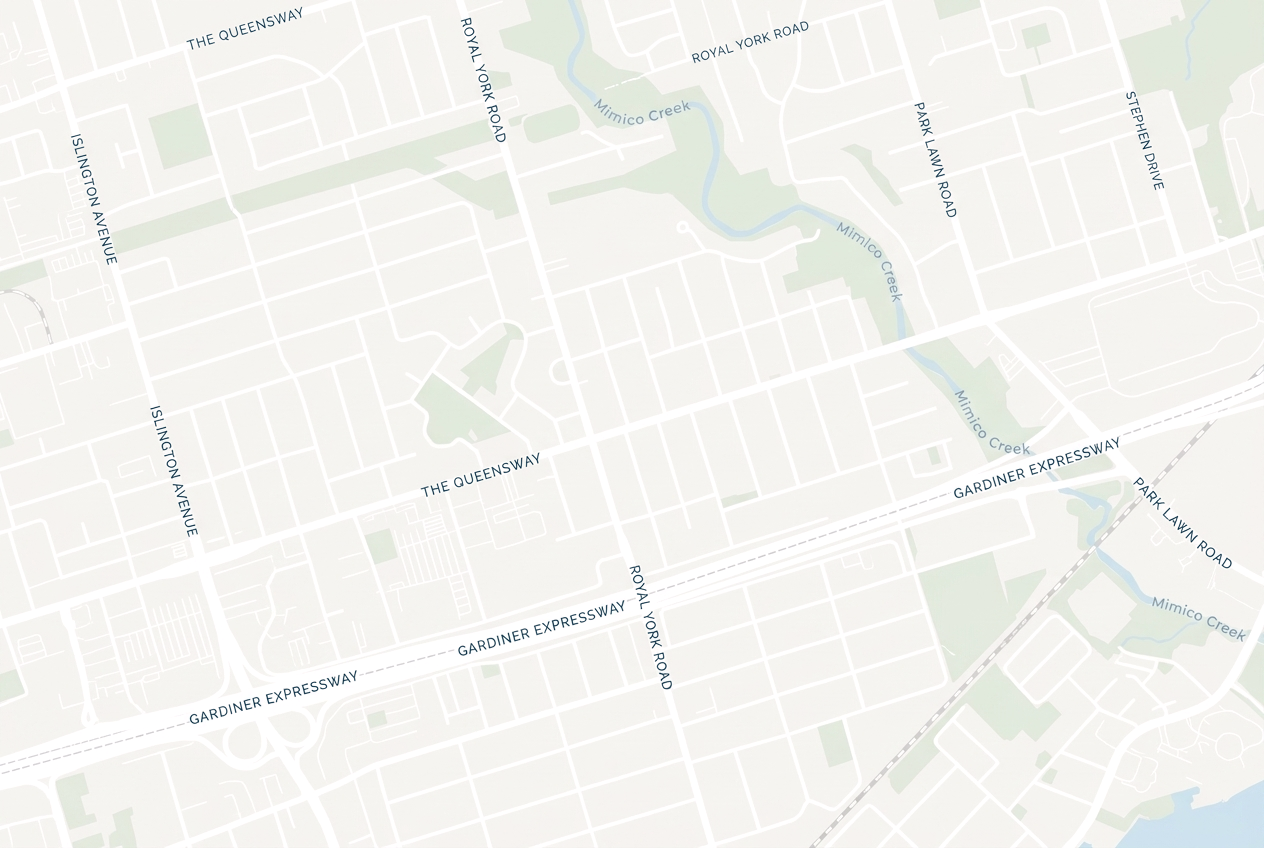 Map of 722 The Queensway in Etobicoke, Toronto
