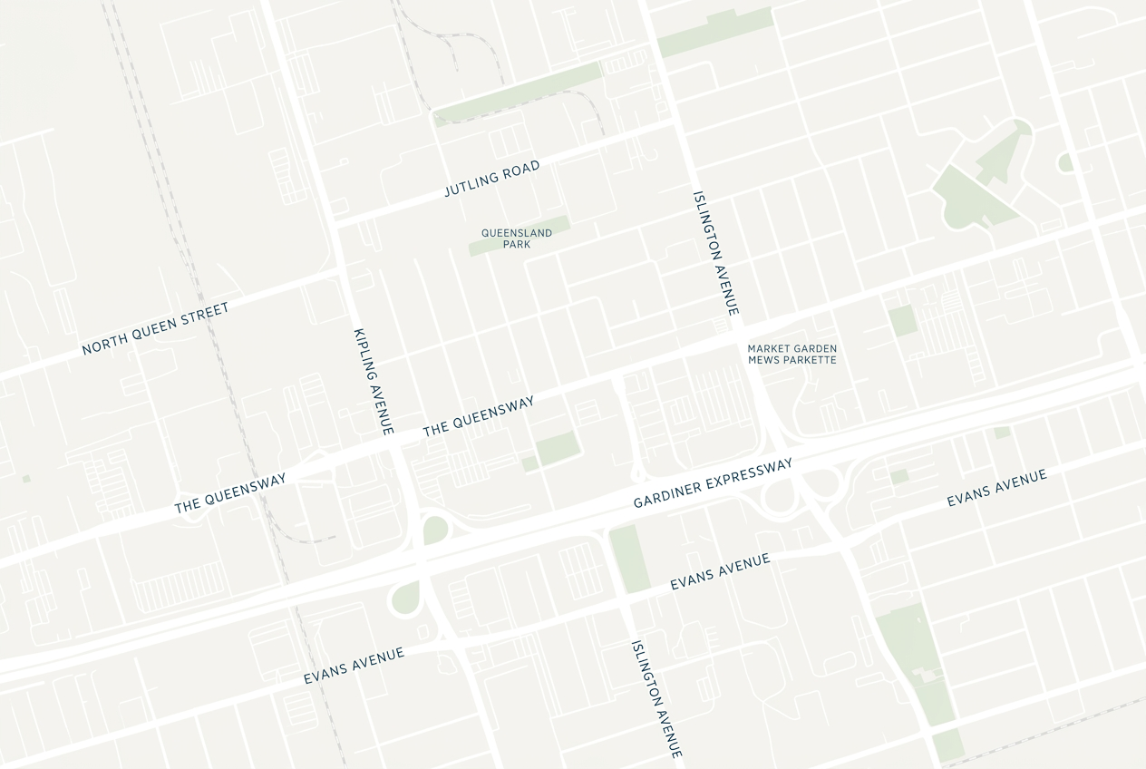 Map of 1156 The Queensway in South Etobicoke, Toronto